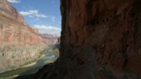 Ausblick von einer alten Indianerruine auf den Colorado Fluss ...