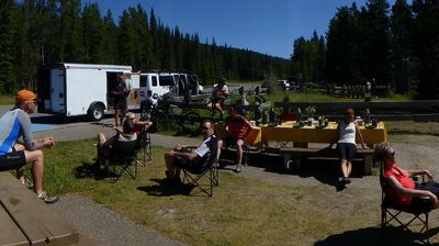 Unser Lunchplatz an der Storm Mountain Restarea ...