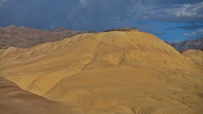 Wir nähern uns einem der beliebtesten Aussichtspunkte, dem Zabriskie Point.