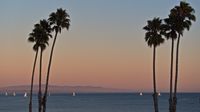 Abendblick auf die Monterey Bay von unserem Hotel in Santa Cruz