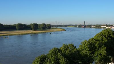 Angekommen Alle Hotelzimmer haben besten Rheinblick.