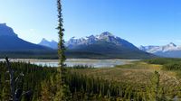 Blick in das Tal der Saskatchewan Crossing ...