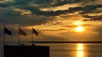 Letzter Sonnenuntergang beim festlichen Abschlussdinner