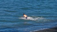 Und Badestrand für Unerschrockene