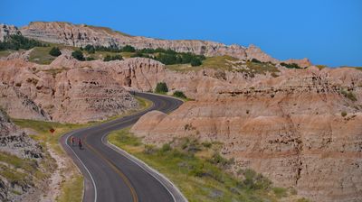 Tolle Abfahrt im Badlands National Park