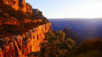 Die Sonne geht auf am Grand Canyon - wir beginnen den Abstieg ...