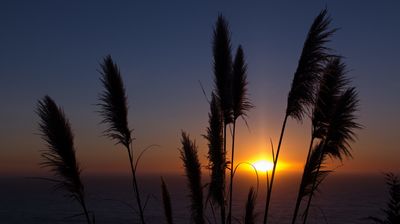 Wieder ein spektakulärer Sonnenuntergang über dem friedlichen Pazifik