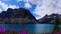 Der Bow Lake taucht auf ...