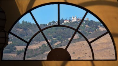 Hearst Castle, vom Besucherzentrum aus gesehen