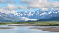 Unterkunft mit Aussicht: McLaren River mit dem McLaren Gletscher im Hintergrund