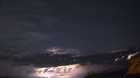 Nächtliches Wetterleuchten in der milden Wüstennacht