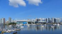 Blick auf den Hafen von Vancouver ...