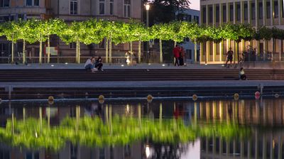 Abendpromenade am Phoenixsee, gleich hinter unserem Hotel