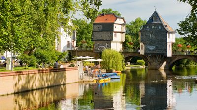 ... bis wir wieder nach Bad Kreuznach Kommen (Die Brückenhäuser im HIntergrund)