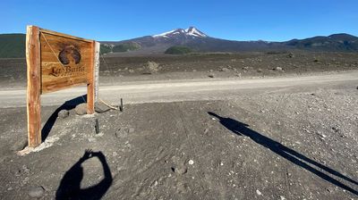 Ein letzter Blick auf den Vulkan Lanin ...