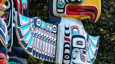 Einer der 'Totempoles' im Stanley Park ...