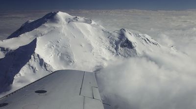 Mit etwas Glück zeigt sich der DENALI (höchster Berg Nordamerikas)