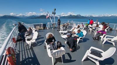 In Alaska auf dem Sonnendeck