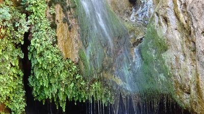 Ziel der Wanderung ist eine kleine Oase mit Wasserfall ...
