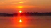 Sonnenuntergang auf dem Kootenay Lake ...
