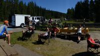 Unser Lunchplatz an der Storm Mountain Restarea ...