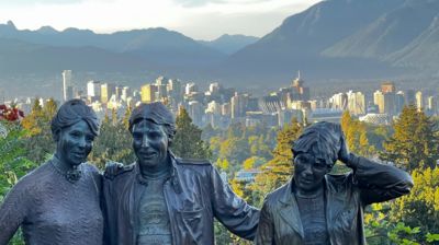 Abschieds-Dinner mit Blick auf Vancouver ...