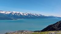 Der Blick von unserem 'Hausberg' Marathon Mountain ist grandios (Seward liegt tief unter uns)