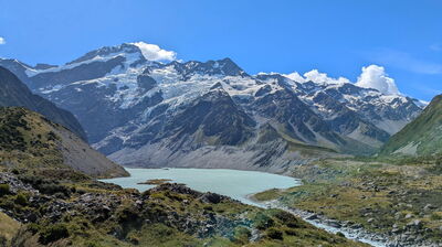 Der Gletschersee des Hooker Gletschers ist das Ziel dieser tollen Wanderung